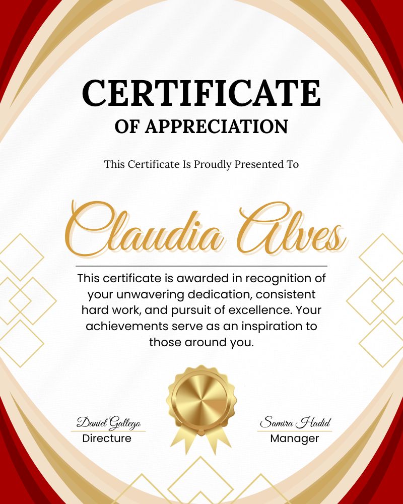 Certificate Appreciation 1